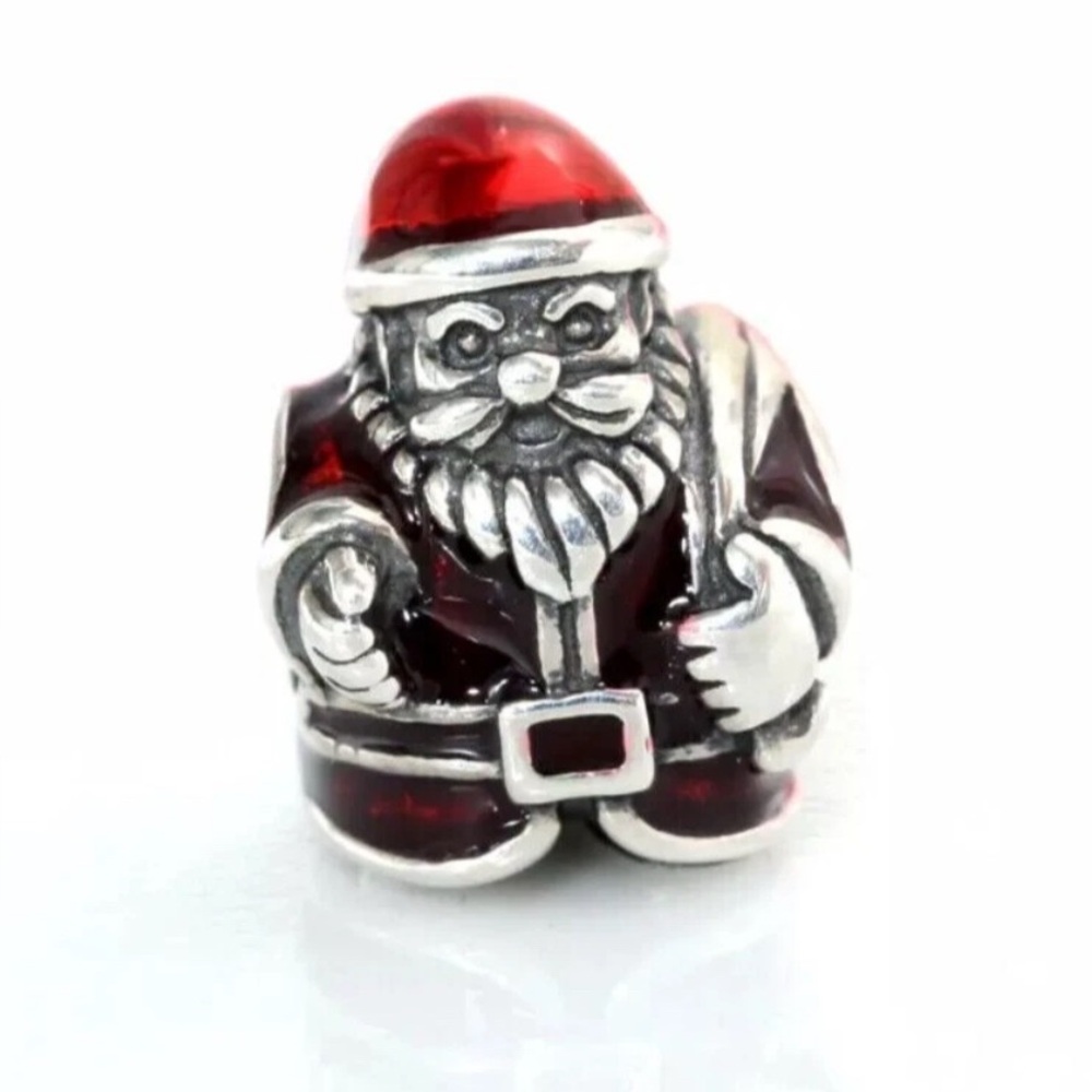 Authentic Pandora ST. NICK / SANTA Enamel Charm 791231ENMX (retired)